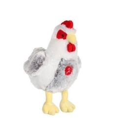 Jouet-Premier âge-Gipsy Toys  - Poule Sonore Grise & Blanche - 22 cm