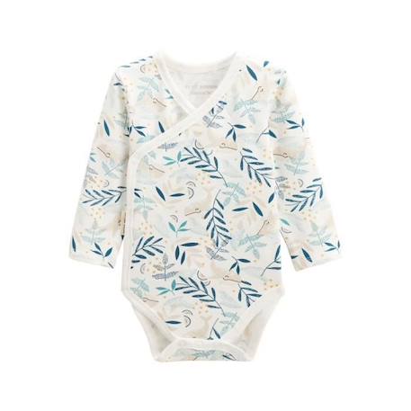 Lot de 2 bodies bébé manches longues ouverture croisée Iskia BLANC 4 - vertbaudet enfant 