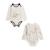 Lot de 2 bodies bébé manches longues Bisou Magique BLANC 1 - vertbaudet enfant 