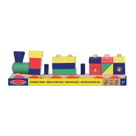 Jouet d'empilage en bois - MELISSA & DOUG - Train À Empilage - 15 pièces - Mixte ROUGE 2 - vertbaudet enfant 