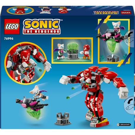 LEGO® 76996 Sonic Le Hedgehog Le Robot Gardien de Knuckles, Figurines de Jeu Vidéo Knuckles et Rouge avec le Maître Emeraude ROUGE 6 - vertbaudet enfant 