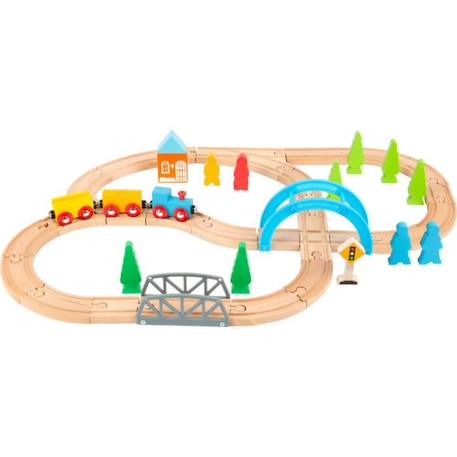 chemin de fer en bois grand voyage BLANC 1 - vertbaudet enfant 