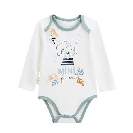 Lot de 2 bodies bébé manches longues Scotty BLANC 2 - vertbaudet enfant 