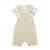 Ensemble salopette bébé en lin et t-shirt Zagora BEIGE 2 - vertbaudet enfant 