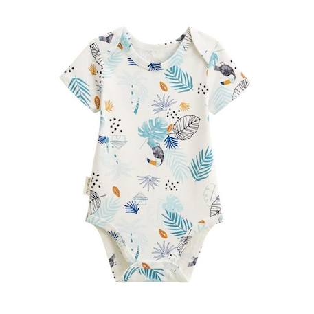 Lot de 2 bodies bébé manches courtes Athi BLEU 4 - vertbaudet enfant 