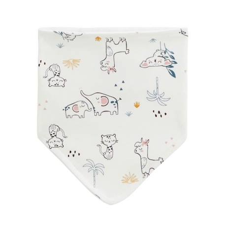 Lot de 3 bavoirs foulards Lovely Safari BLEU 4 - vertbaudet enfant 