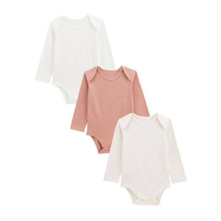 Lot de 3 bodies bébé manches longues ROSE 1 - vertbaudet enfant 