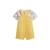 Ensemble salopette bébé en gaze de coton et t-shirt Petit Envahisseur JAUNE 2 - vertbaudet enfant 