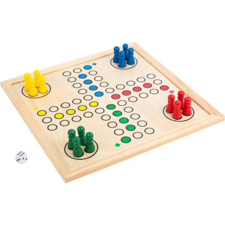 Boîte de jeux 9-en-1 SMALL FOOT - Jeux de plateau en bois pour enfants et adultes BLANC 1 - vertbaudet enfant 