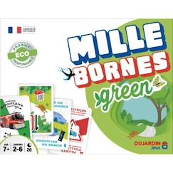 -MILLE BORNES GREEN - Jeu de cartes - DUJARDIN - Parcourez les bornes en voiture électrique dans cette version écologique !