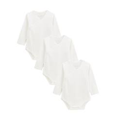 Bébé-Body-Lot de 3 bodies bébé manches longues croisés