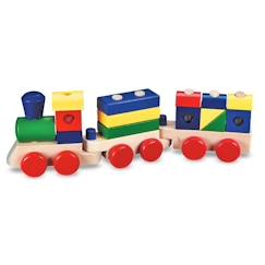 -Jouet d'empilage en bois - MELISSA & DOUG - Train À Empilage - 15 pièces - Mixte