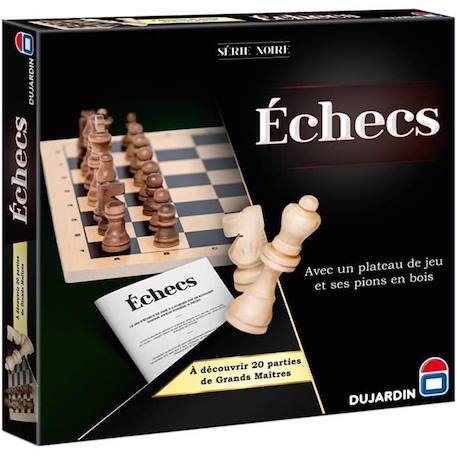 SERIE NOIRE ECHECS PLATEAU - Jeu de plateau - DUJARDIN - Affrontez-vous sur l'échiquier dans ce jeu de stratégie intemporel ! MARRON 1 - vertbaudet enfant 