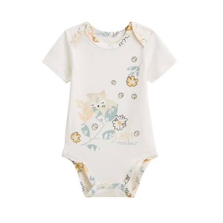 Lot de 2 bodies bébé manches courtes Capucine BLANC 2 - vertbaudet enfant 