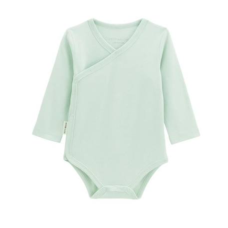 Lot de 3 bodies bébé manches longues croisés VERT 4 - vertbaudet enfant 