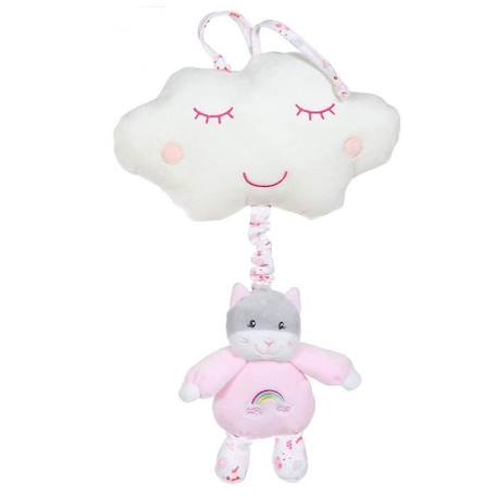 Gipsy Toys  - Boîte à musique Chat  32 cm - Rose ROSE 1 - vertbaudet enfant 