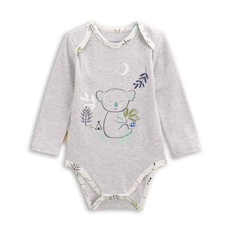 Lot de 2 bodies bébé manches longues Yakutat GRIS 2 - vertbaudet enfant 