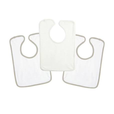 Lot de 3 bavoirs bébé mixte Tropicland BLANC 2 - vertbaudet enfant 