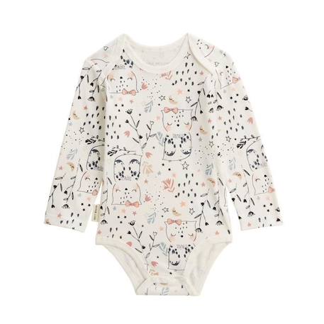 Lot de 2 bodies bébé manches longues Bisou Magique BLANC 4 - vertbaudet enfant 