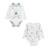 Lot de 2 bodies bébé manches longues Scotty BLANC 1 - vertbaudet enfant 