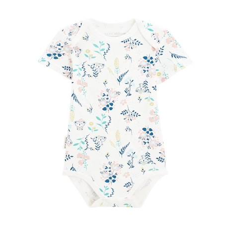 Lot de 2 bodies bébé manches courtes Paradise Flowers BLEU 3 - vertbaudet enfant 