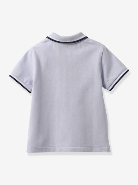 Polo maille piquée bébé coton biologique CYRILLUS bleu grisé 3 - vertbaudet enfant 