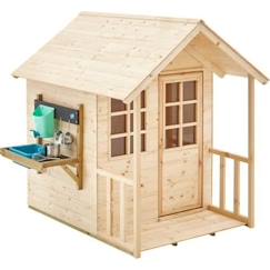 Jouet-Maisonnette Chalet Prairie Tp + Cuisine Exterieure Tp Toys 137 X 98,5 X 140 Cm