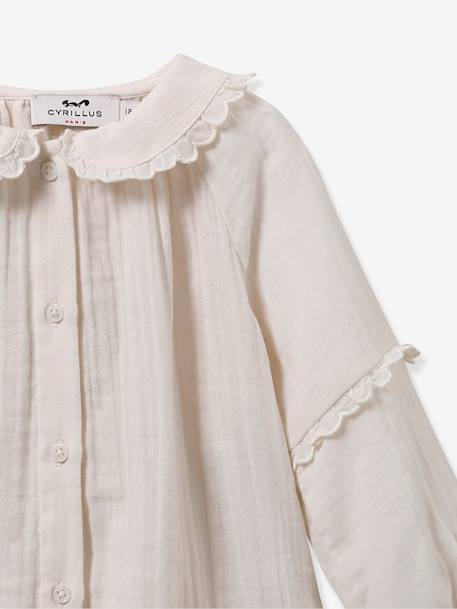 Blouse en gaze de coton bébé - coton bio CYRILLUS écru 3 - vertbaudet enfant 