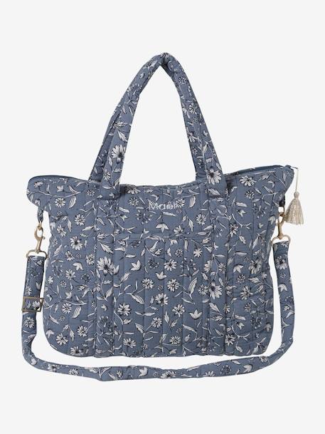 Sac à langer en gaze de coton Plume bleu imprimé+écru+folk+ivoire imprimé+ivoire végétal 9 - vertbaudet enfant 