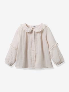 Bébé-Chemise, blouse-Blouse en gaze de coton bébé - coton bio CYRILLUS