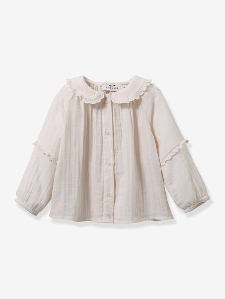 Blouse en gaze de coton bébé - coton bio CYRILLUS écru 1 - vertbaudet enfant 