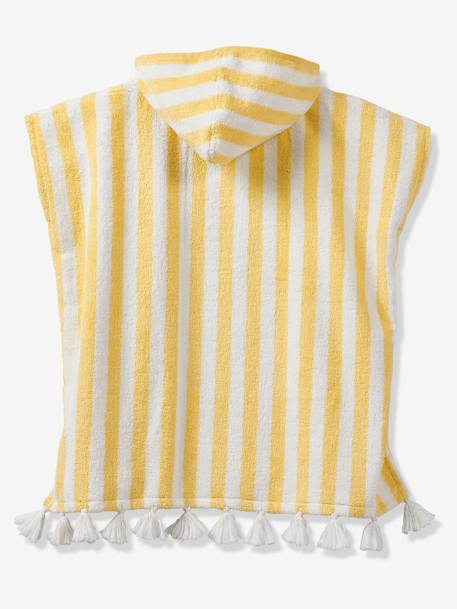 Poncho de bain enfant à rayures personnalisable bleu+rayé jaune+rose+vert 10 - vertbaudet enfant 