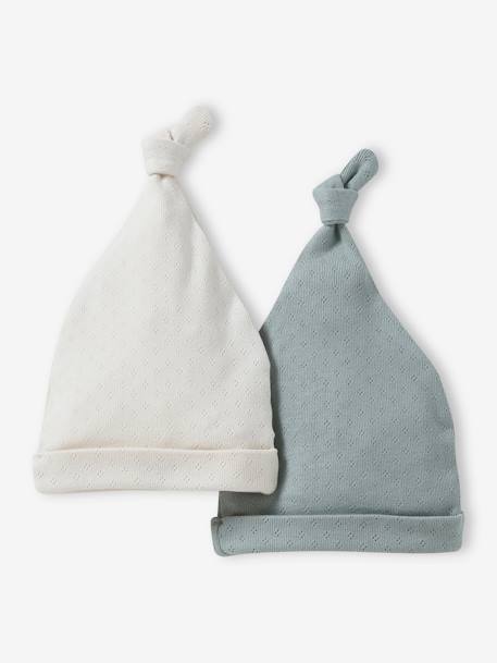 Bébé-Accessoires-Chapeau-Lot de 2 bonnets bébé