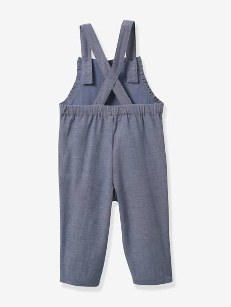 Salopette chambray bébé CYRILLUS bleu 2 - vertbaudet enfant 