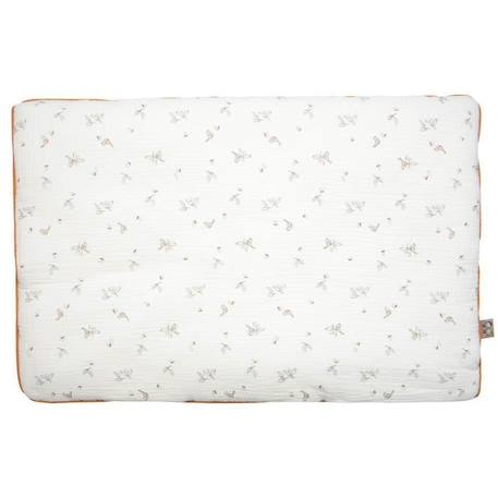 Oreiller plat réversible en gaze de coton Melody - Blanc - 60 x 40 cm - SEVIRA KIDS - Campagne - Mixte BLANC 1 - vertbaudet enfant 