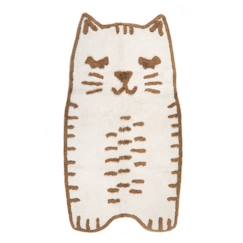 -Tapis Coton Chat Little Charlie par Nattiot - Multicolore - 65 x 120 cm