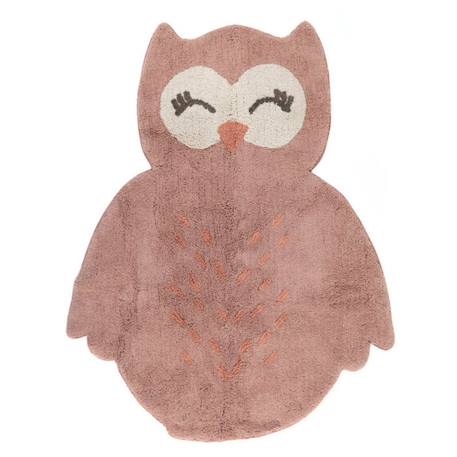 Tapis Coton Hibou Little Pepa par Nattiot - Multicolore - 90 x 115 cm ROSE 1 - vertbaudet enfant 