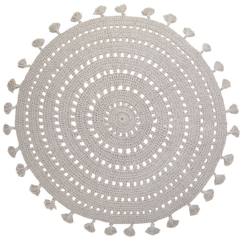 Tapis rond Nila Gris Perle - NATTIOT - Coton  - vertbaudet enfant