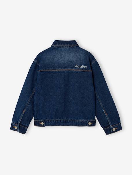 Veste en jean personnalisable fille bleu jean+stone 4 - vertbaudet enfant 