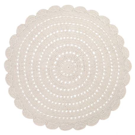 Tapis rond Alma Ecru L - NATTIOT - Coton BEIGE 1 - vertbaudet enfant 