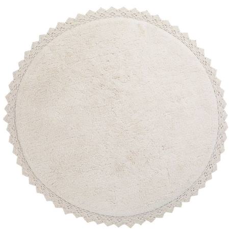 Tapis enfant Perla crocheté main en coton finition crochet écru Ø110 - Nattiot BEIGE 1 - vertbaudet enfant 