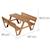 ROBA Table Pique-Nique Enfants Outdoor + en Bois Massif - avec Dossiers - Table d'Extérieur 4 Places - Teck MARRON 2 - vertbaudet enfant 