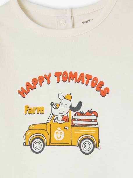 Tee-shirt 'farmer' bébé écru 2 - vertbaudet enfant 