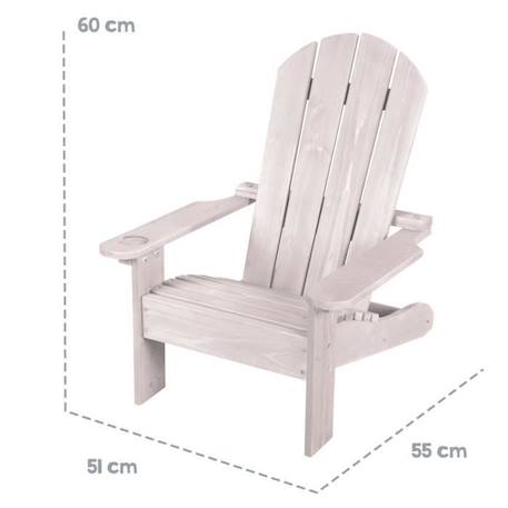 Fauteuil Adirondack pour Enfants - ROBA - Gris - Bois Résistant aux Intempéries - Porte Gobelet GRIS 4 - vertbaudet enfant 