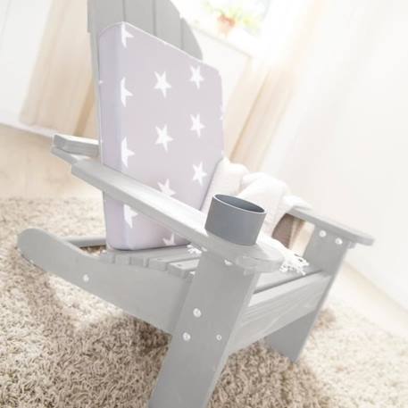 Fauteuil Adirondack pour Enfants - ROBA - Gris - Bois Résistant aux Intempéries - Porte Gobelet GRIS 3 - vertbaudet enfant 