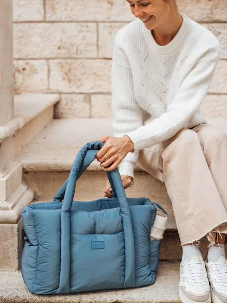 Sac à langer Paris Puffy BEABA Baltic blue+Gazelle 2 - vertbaudet enfant 