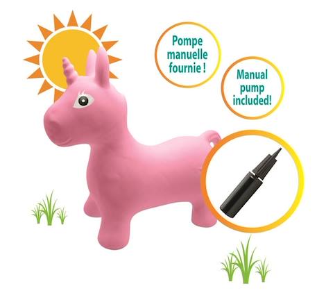 Porteur - LEXIBOOK - Licorne Sauteuse Gonflable en Peluche - Housse Amovible - Pour Enfant à partir de 3 ans BLANC 2 - vertbaudet enfant 