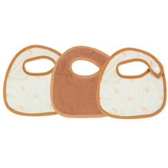 Bavoirs Bébé Trois Kilos Sept - Terracotta - Naissance - Lot de 3  - vertbaudet enfant