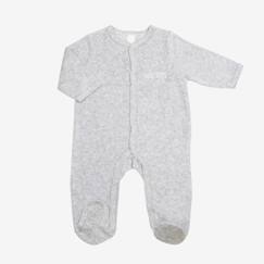 Bébé-Pyjama, surpyjama-Pyjama bébé - TROIS KILOS SEPT - Gris uni - velours 75% coton 25% polyester