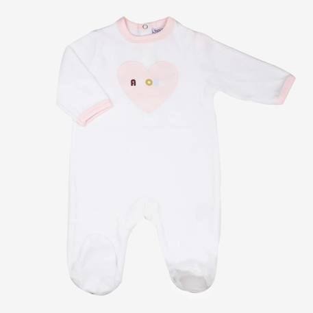 Pyjama bébé 6 mois - TROIS KILOS SEPT - Ouverture devant - Blanc - Fille BLANC 1 - vertbaudet enfant 